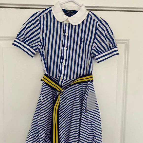 Polo Ralph Lauren Dresses Rl Royal Blue And White Striped